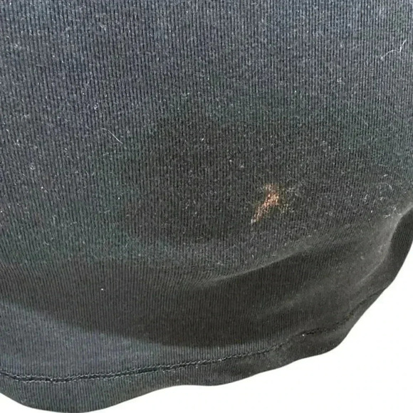 Burberry Brit Black Cotton Nova Check Trim Top size medium 3/4 Sleeve - Picture 6 of 10